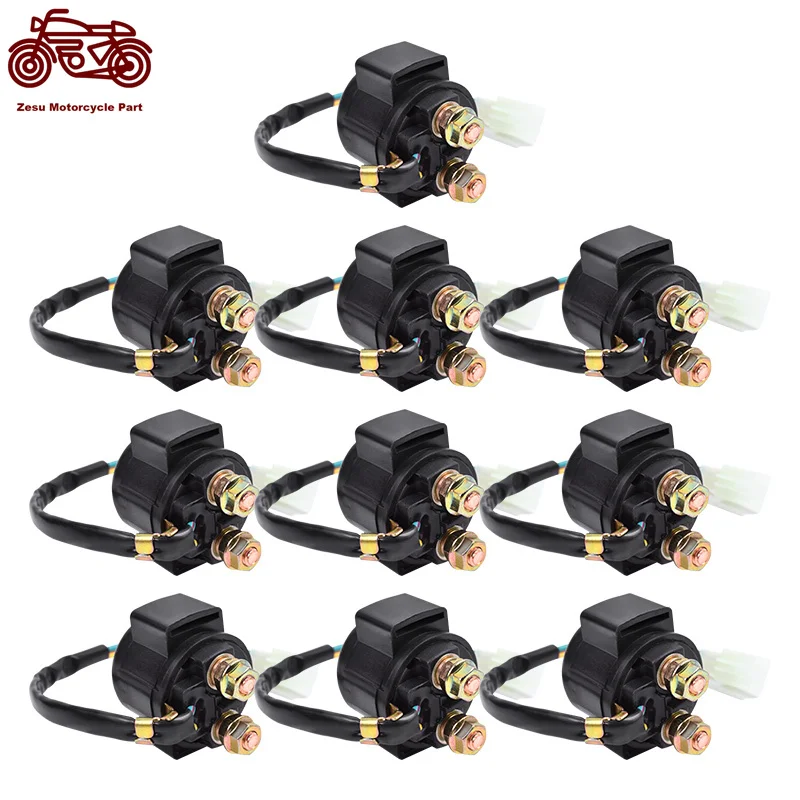 10Pcs Motorcycle Electrical Starter Solenoid Relay For HYOSUNG GT250R MS3-250 GV650 GT650 GT650R GV700 GT GV 650R