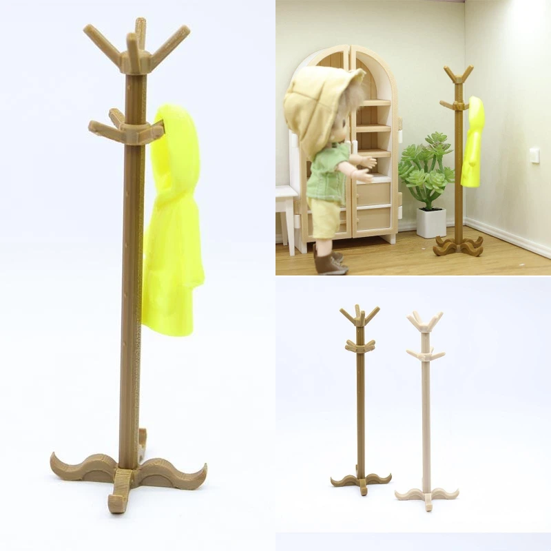 1 pz mini appendiabiti da terra vintage scala 1:12 portaoggetti in miniatura casa delle bambole decorazione della stanza giocattoli accessori regali