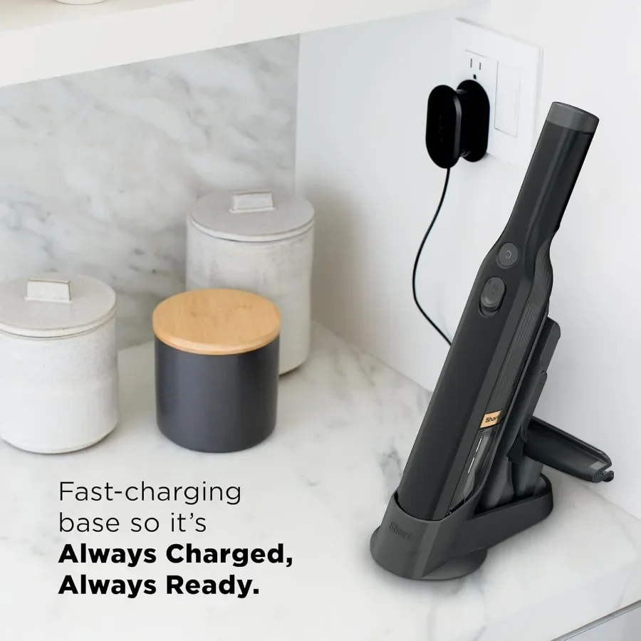 コードレスハンド掃除機、軽量で多用途、持ち運びに便利、1.4ポンド、ペットの毛にも強力な吸引力、充電ドック、ワンタッチゴミ捨て