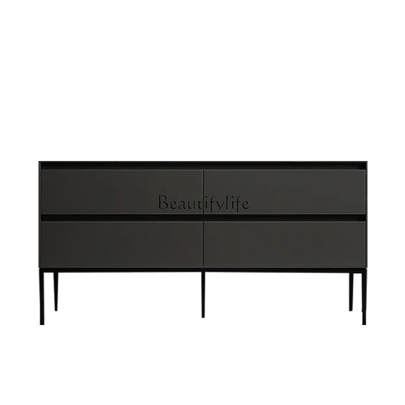 

Italian minimalist TV cabinet, modern minimalist light luxury wall integrated entrance cabinet