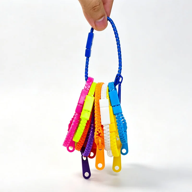 30/20/10PCS Zipper Fidget Bracelets For Kids Sensory Toys Birthday Party Goodie Bag Fillers Classroom Rewards Students Gifts