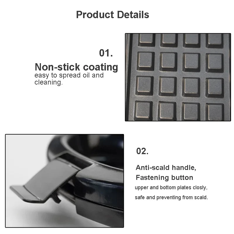 Máquina elétrica de waffle, 3 minutos de cozinha, antiaderente, grelhar ou panquinho, multifuncional, forno de cozinha, máquina de café da manhã