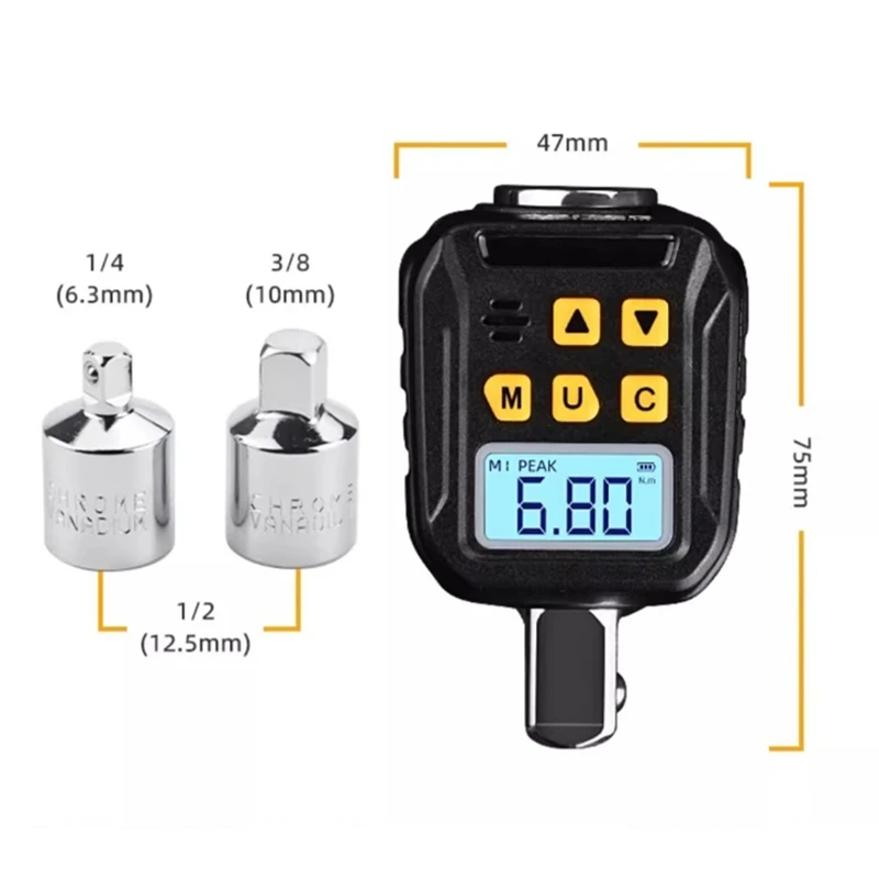 BAAG-Digitale Koppel Adapter 17-340N.M Verstelbare 1/2 Elektronische Momentsleutel Fiets Auto Motor Reparatie Tools