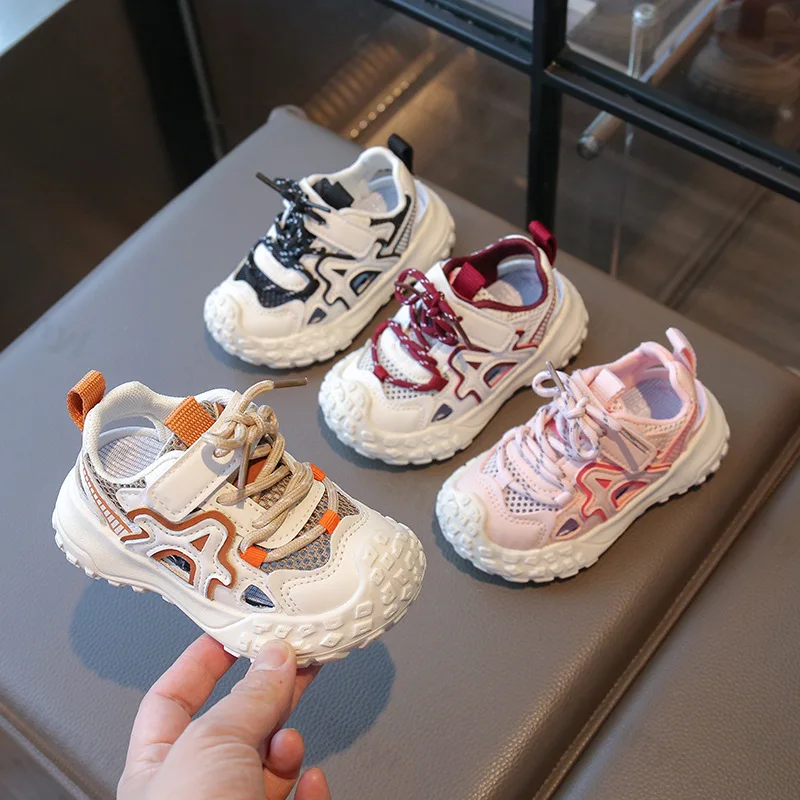 

Children's Sports Sandals 2025 Summer New Mesh Breathable Casual Shoes Fashion Trend Comfortable Lightweight Soft sole Sneakers