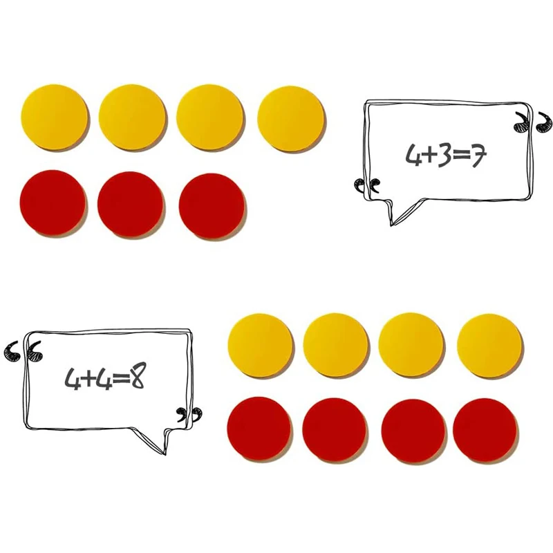 200 Uds. Manipulativos matemáticos Chips de conteo de dos colores 25MM juegos de aprendizaje para niños juguetes educativos Montessori suministros para el aula