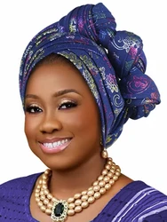 Exaggerated Big Braid Turban Cap for Women African Lady Head Wraps Nigeria Autogele Headtie Wedding Party Headgear Turbante