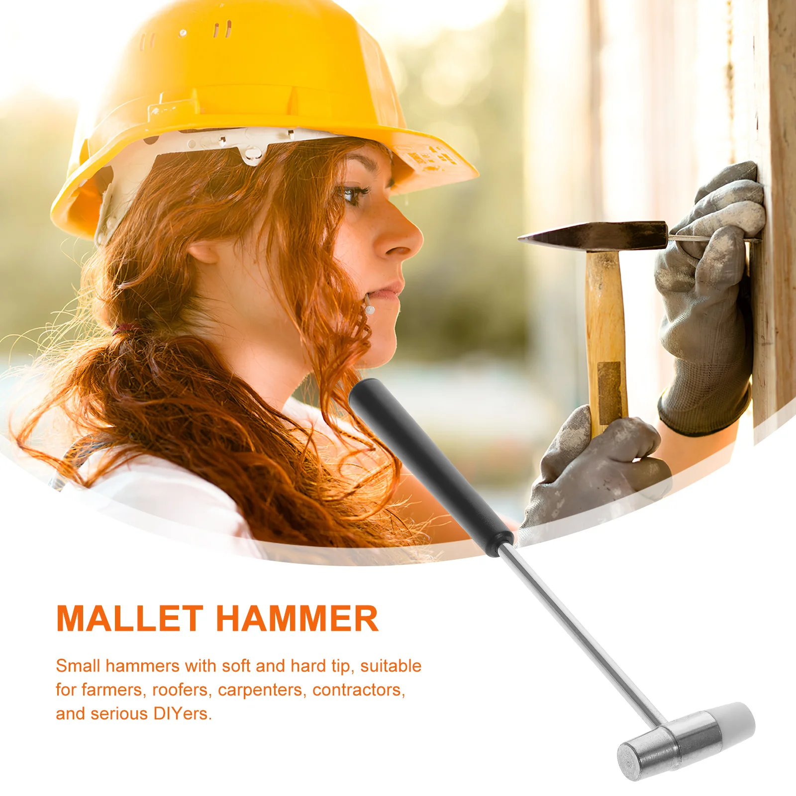 

4pcs Small Double-Faced Soft Hard Tip Mallet For Woodworking Machinist Multifunction Hammer Set Tiny Hammer Tool Hand Tool