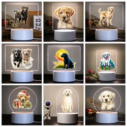 Labrador Led Night Light 3D Night Light Kids Toy Birthday Christmas Gifts For Kids Toys 3D Led Night Lamp