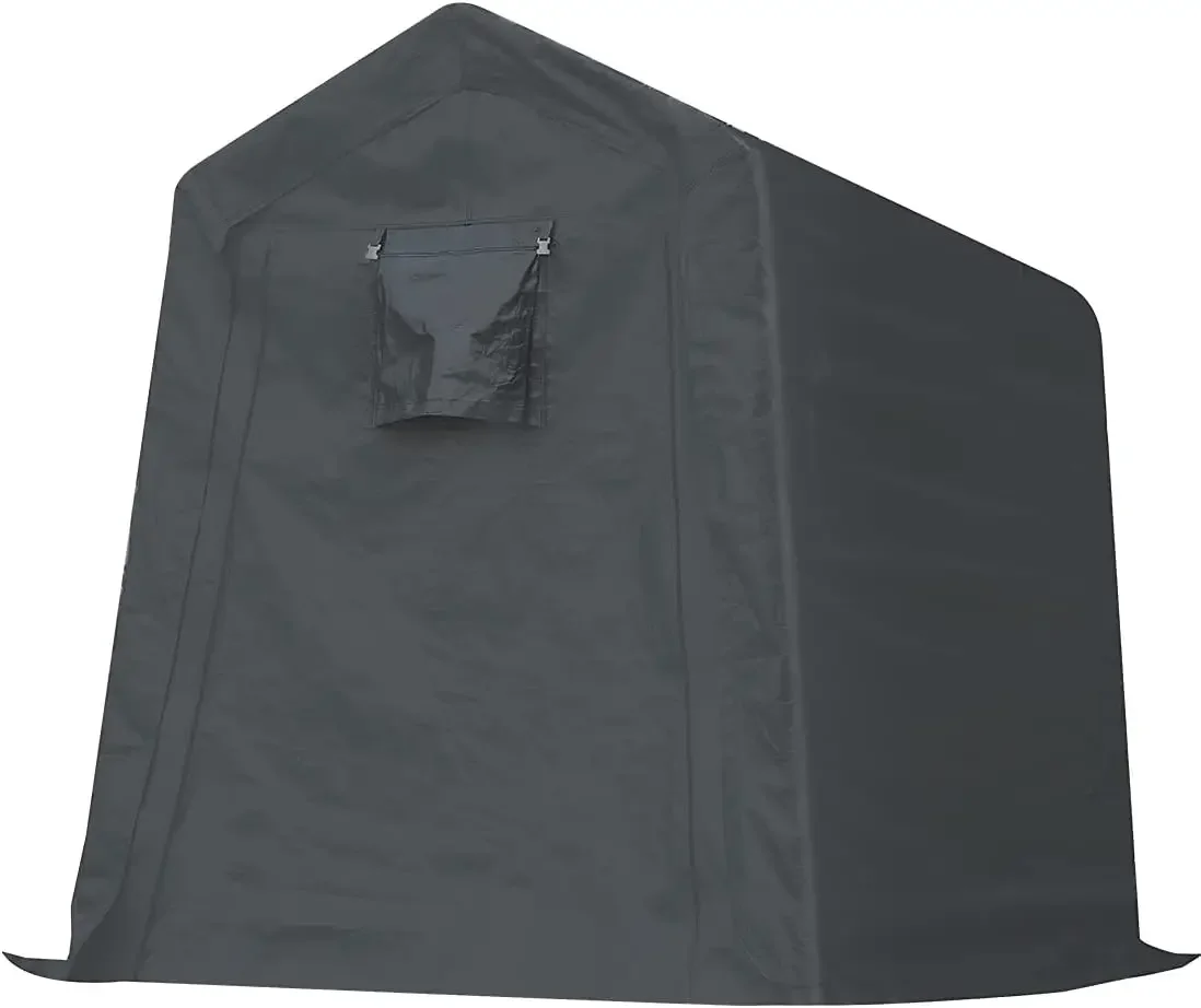 6x8 ft Outdoor Portable Storage Shelter Shed with 2 Roll up Zipper Doors & Vents Carport for Motorcycle Waterproof