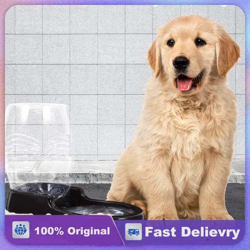 

Pet Cat Dog Water Dispenser Automatic Water Bottle Feeder Healthy Waterer Fountain 900ml for Puppy Small Dogs and Cats (Random C