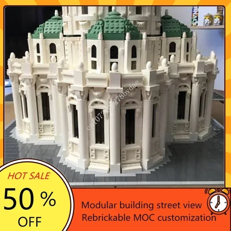 Maßgeschneidertes MOC Barock Kathedrale Street View Benutzerdefiniertes Puzzle-Set Kindergeburtstagsspielzeug Weihnachtsgeschenke