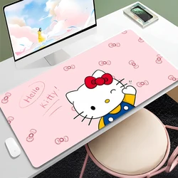 Cute Hello Kitty Pink Mousepad 900x400 Office Table Mat Large Laptop Accessories Game Mousepad PC Gamer Cabinet Decor Desk Pads