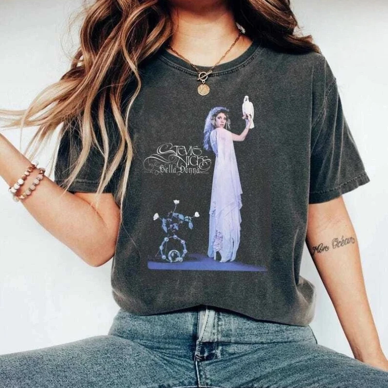 American Vintage Vintage Stevie Nicks 2025 Travel Shirt T-Shirt Summer New Men's and Women's T-Shirt Streetwear