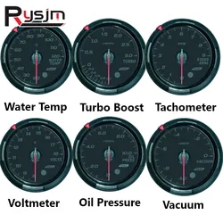 Customized 60MM Multi Gauge Water Temperature Turbo Boost Gauge Oil Exhaust Temp Oil Fuel Pressure Voltage RPM Vacuum Car Meters