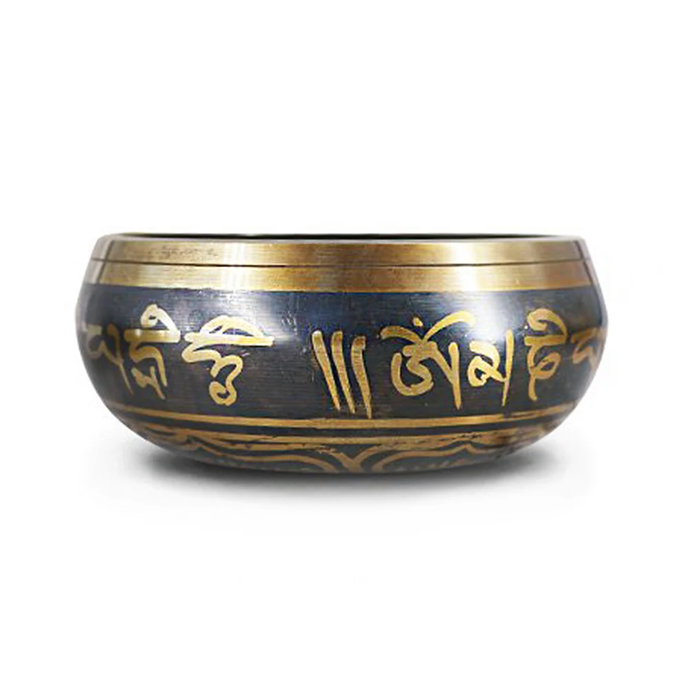 

Tibetan Meditation Bowl Buddha Sound Bowl 9.5cm Handmade Engraved Design Yoga Training Vipassana Sahasrara Peace of Mind Therapy