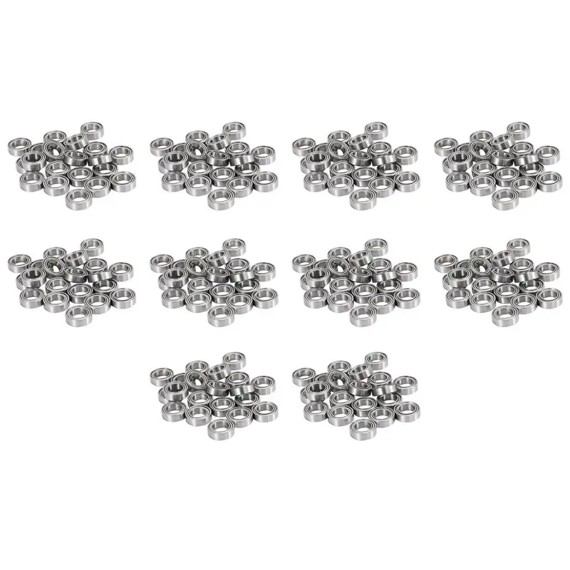 AC88-200Pcs MR106-ZZ Bearing 6 X 10 X 3Mm Metal Shielded Ball Bearing Pre-Lubricated With Grease Radial Ball Bearing