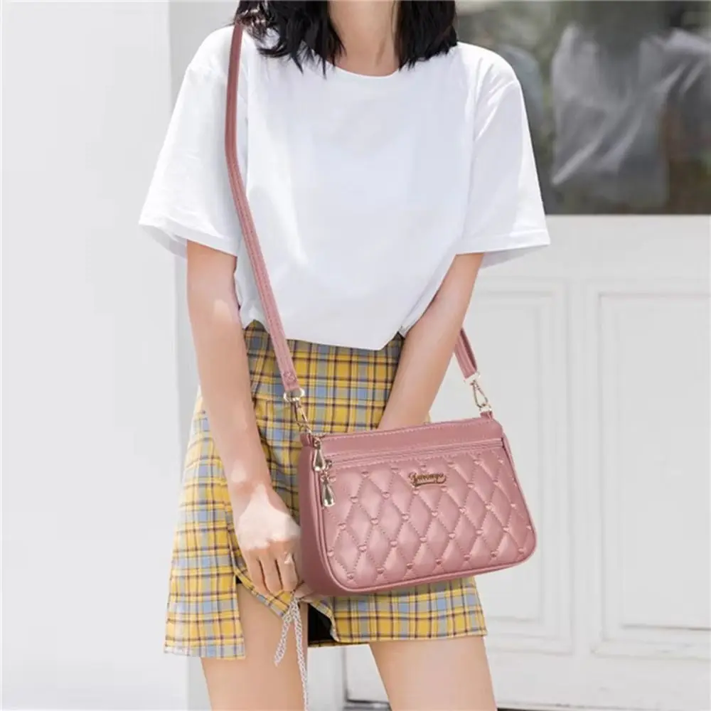 

PU Leather PU Leather Crossbody Bags Carrying Large Capacity Female Shoulder Bag Portable Korean Style Luxury Women Handbags