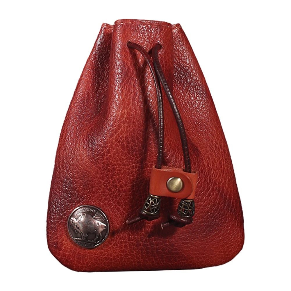 

Change Holder Leather Coin Purse Everyday Carry 110*130*15mm First Layer Cowhide Wallet Travel-Friendly Design
