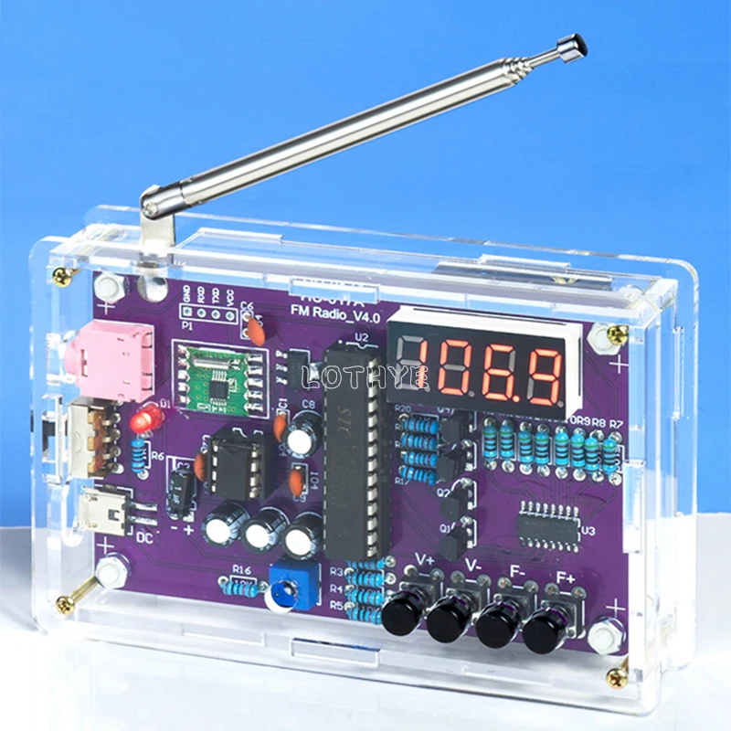 

RDA5807S FM-радио DIY электронный комплект 87 108 МГц паяльная сборка двойная мощность 5 В 3 В школьное обучение сварка