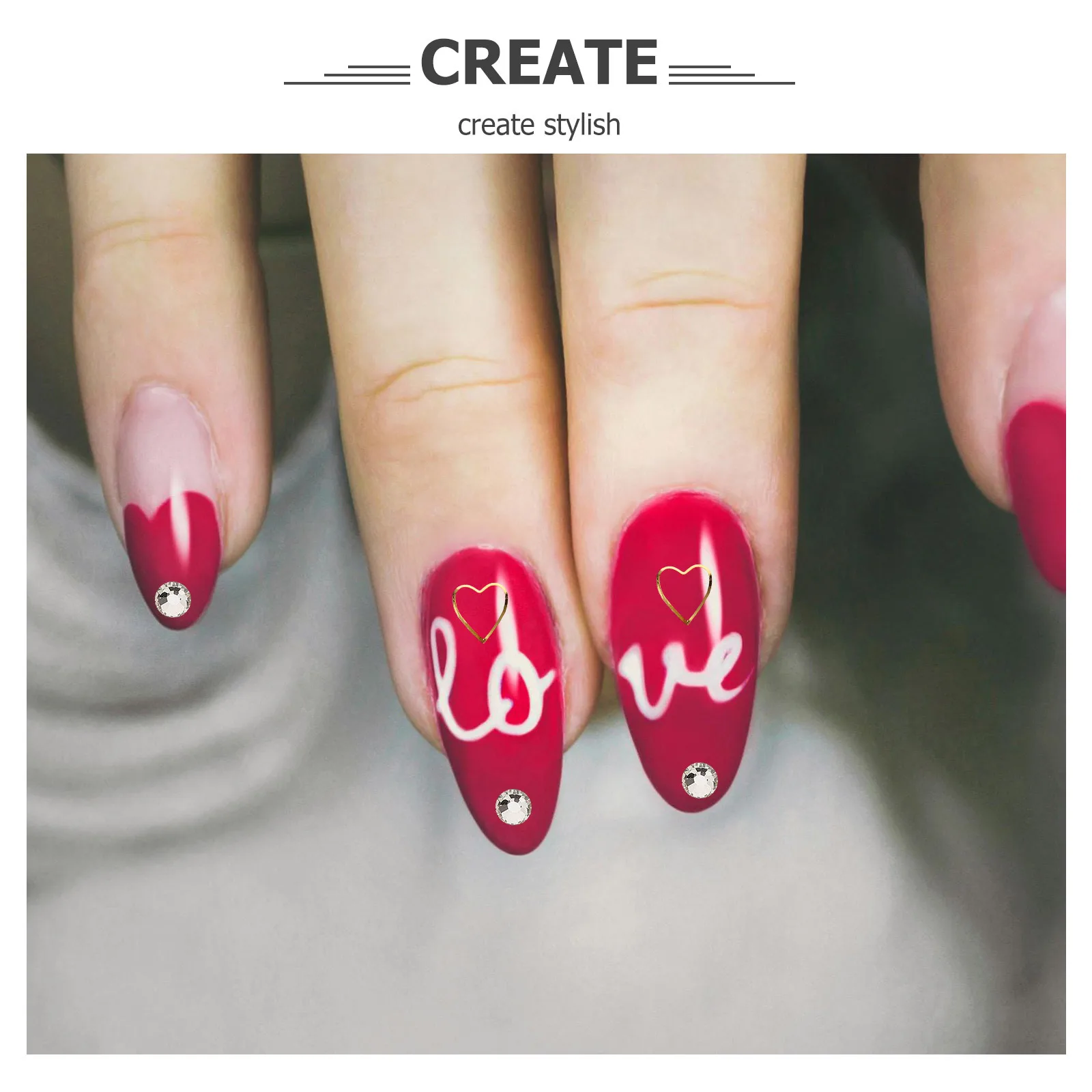 1 กล่องเครื่องประดับตกแต่งเล็บเรซิ่น อุปกรณ์ตกแต่งเล็บแบบง่ายสำหรับเล็บอะคริลิค ตกแต่งเล็บสำหรับผู้หญิง