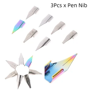 NIBS STAILLO 3008/HERO 359 Fuente Pen 5/3pcs/Set 0.38 mm Reemplazo de acero de acero inoxidable de acero de acero plateado para lamy/ala cantada 6 Mejores accesorios de pluma de fuente de ventas - №5