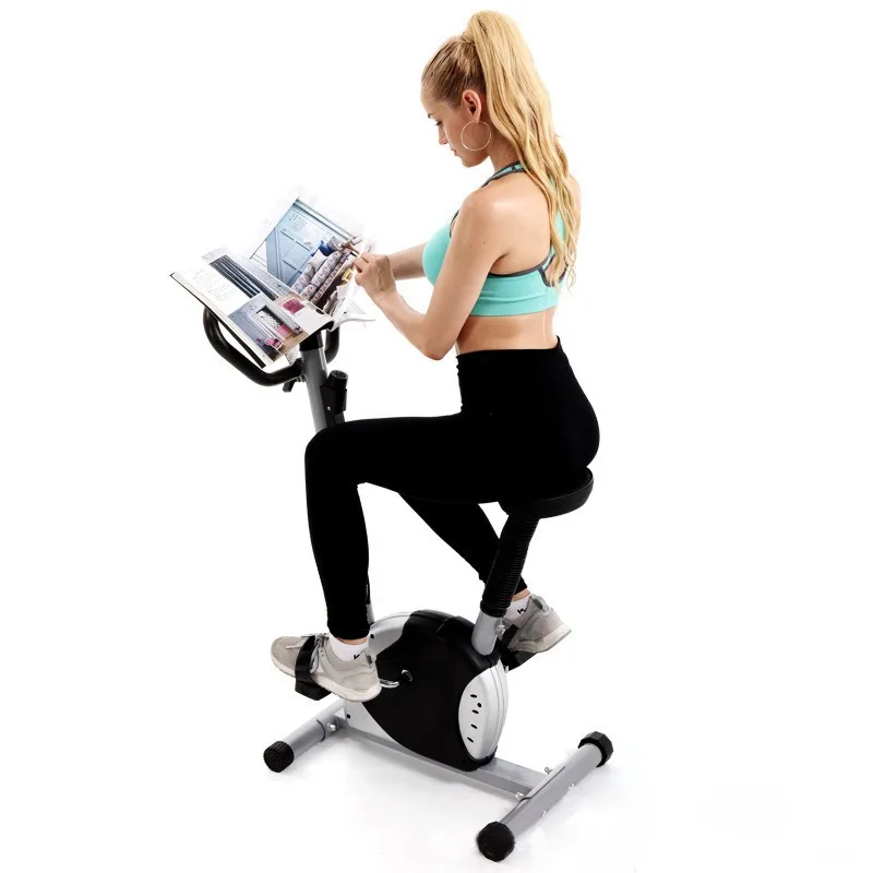 

Домашний велотренажер для начинающих, прочный домашний велотренажер со светодиодным трекером, регулируемое сопротивление для повседневного кардио