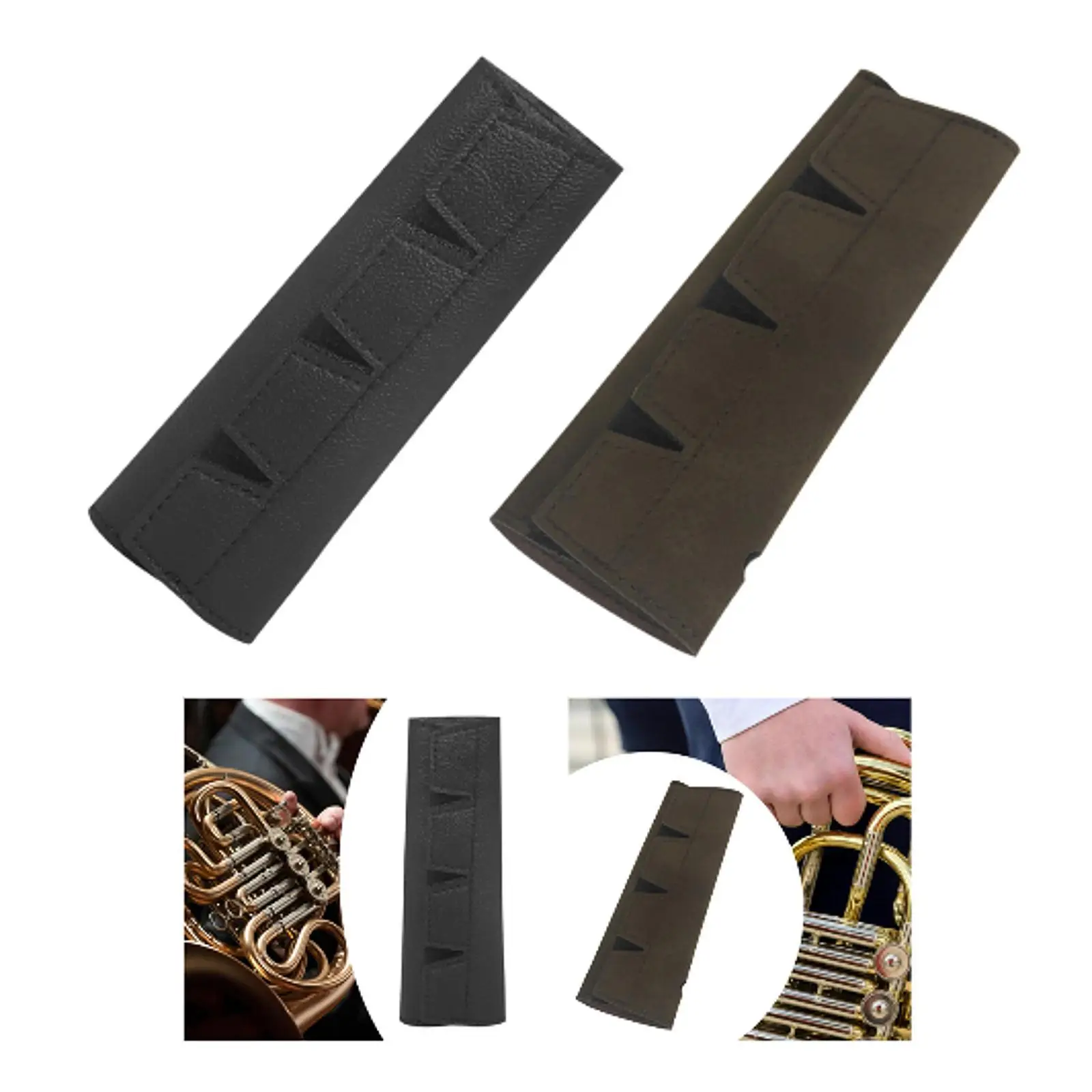 

French Horn Hand Guard Handmade Adjustable Soft Wear Resistant Non Slip French Horn Wrap Cover for Stage Adults Kids Beginners