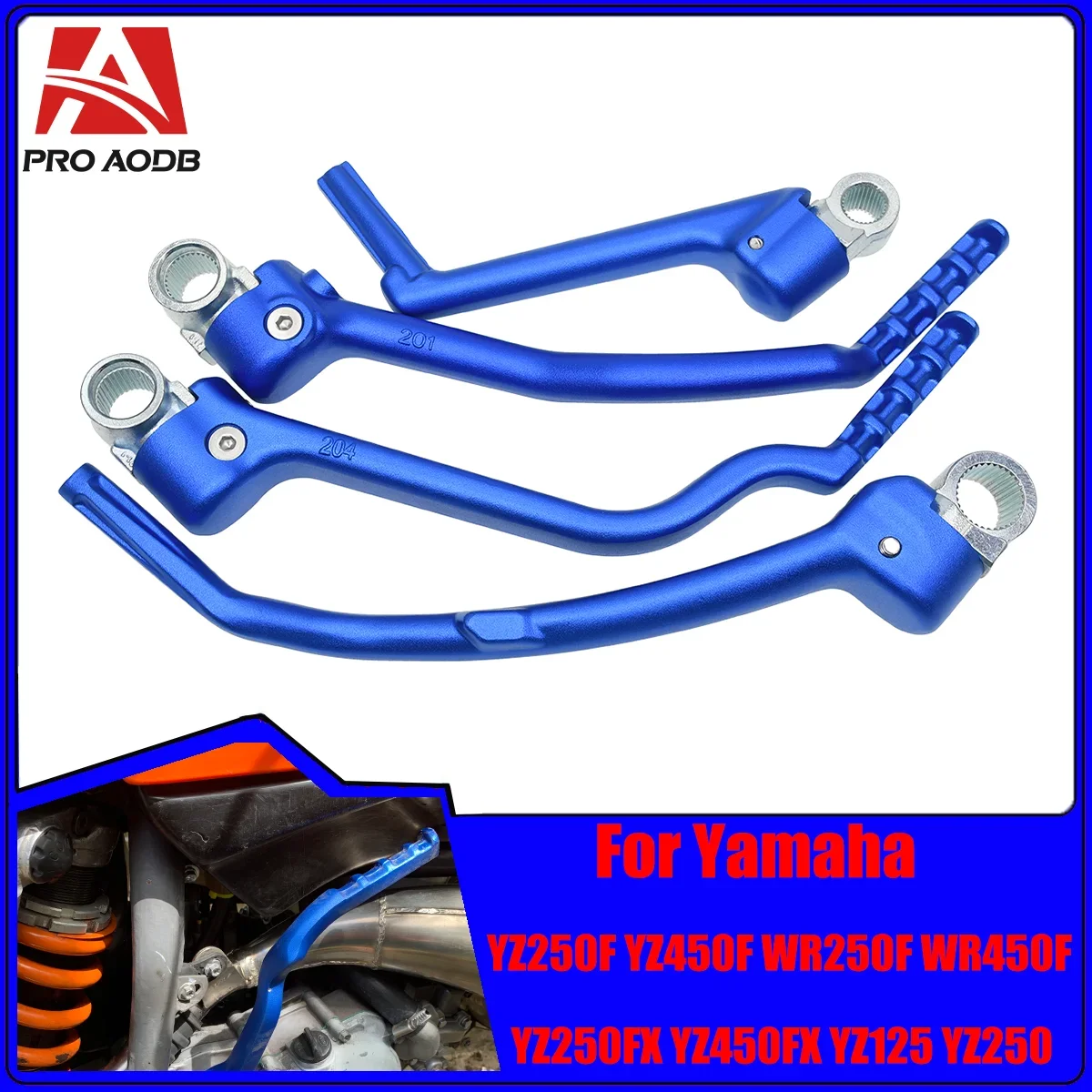 

CNC motorcycle Forged Kick Start Lever Pedal Levers For Yamaha YZ125 YZ250 YZ250F YZ250X YZ250FX YZ450F YZ450FX WR450F 2002-2023