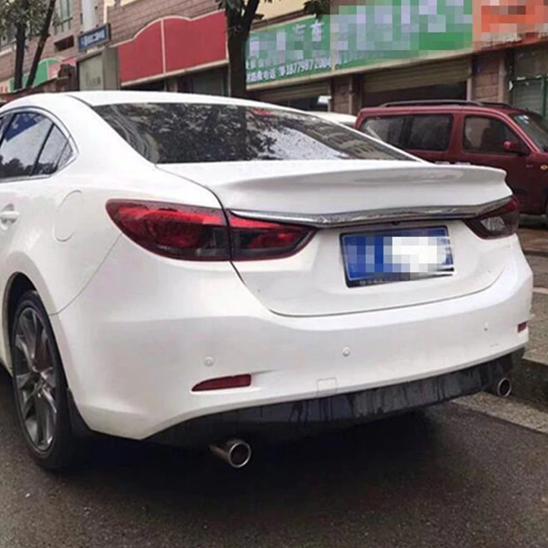 White For 2014-2019 Mazda 6 Spoiler Wing ABS Material CAR Trunk Rear Tail Lip M6 Accessories Body Kit