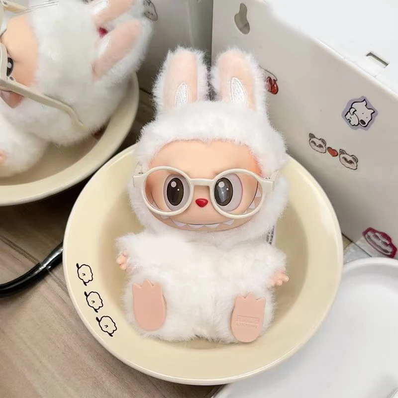 17cm Mini Plush Doll'S Grasses Accessories For Korea Kpop Exo Labubu Idol Cool Sunglasses Black White Pink Yellow Glasses