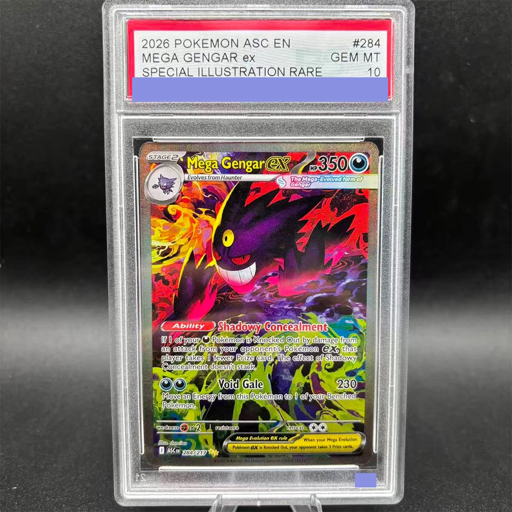 DIY TCG Collection Card Rating Card 2026 ASC EN 284/217 SAR Copy 10Points Rating Card Anime Game Card Gift Toy