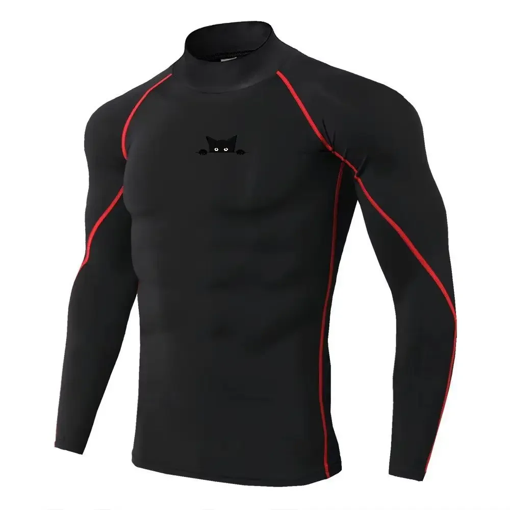 Men Sport T-shirt Quick Dry Bodybuilding Running Shirt Long Sleeve Compression Top Gym T Shirt Men Fitness Tight Men Underwear