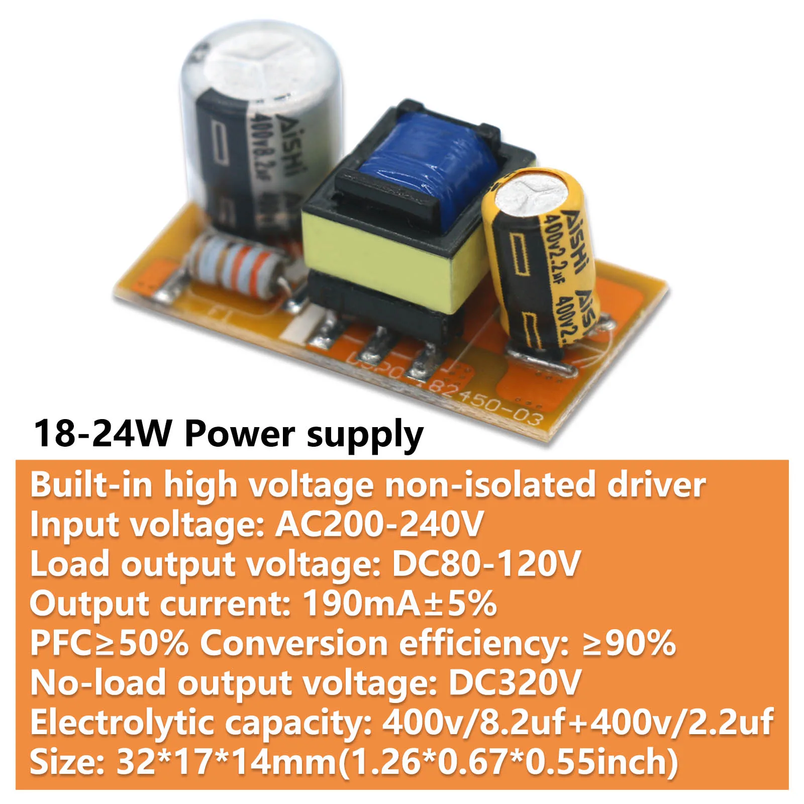 Imagem -03 - Driver do Transformador do Adaptador de Alimentação Drivers Led ac 200240v 18-24w 2430w 3040w 4050w dc 80120v 120-150v Luzes Led