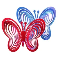 Butterfly Wind Spinner ABS Wind Catcher Love Rotating Wind Chime Butterfly Reflective Scarer Hanging Ornament Garden Decorations