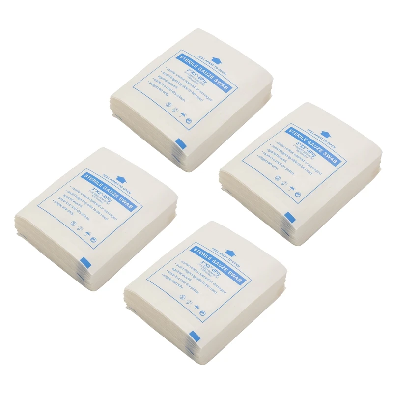 Top Deals 60 Piece Gauze Pad Cotton First Aid Waterproof Wound Dressing Sterile Gauze Pad Wound Care