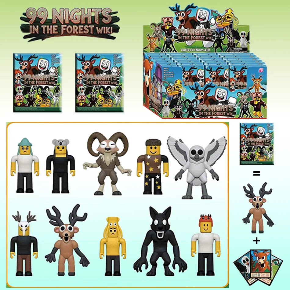 

Лидер продаж, 24 шт., 99 ночей в лесу, фигурки героев, сова, олень, коза, модель игрушки, игра ужасов, куклы, фигурки, детский подарок