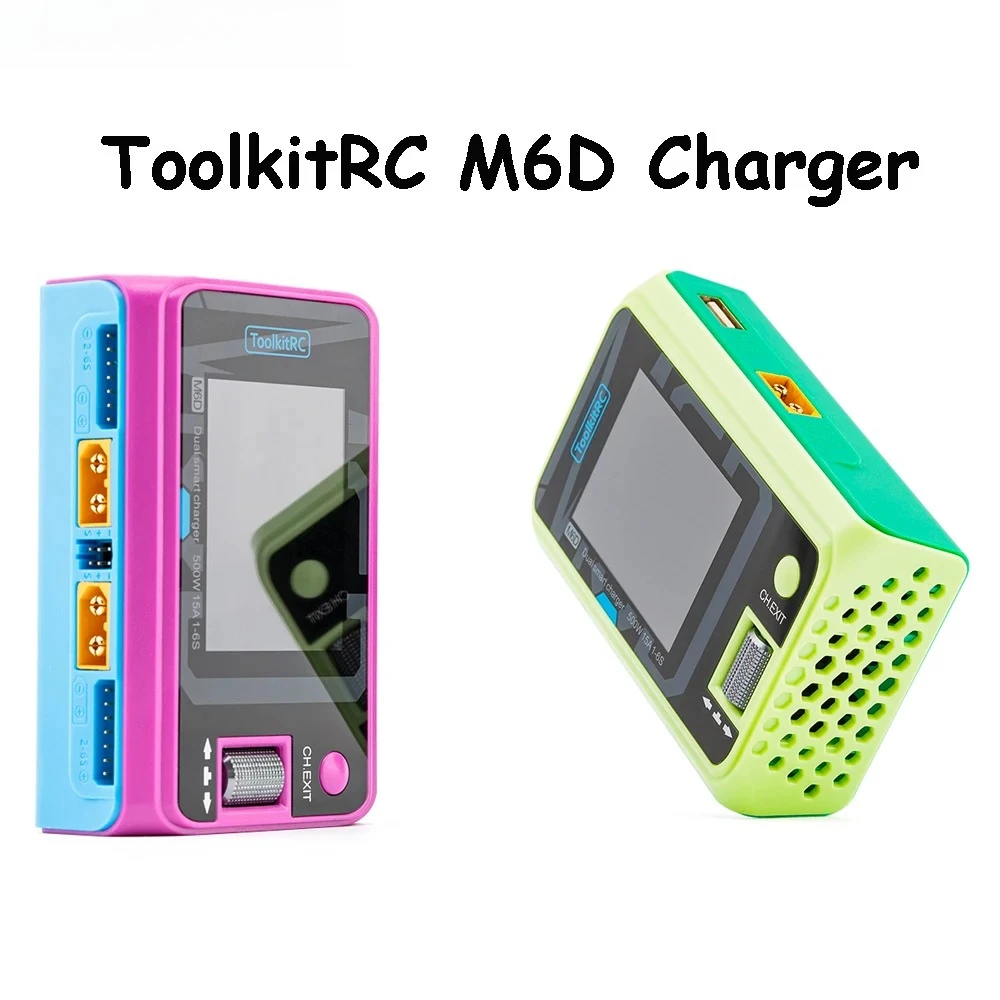 ToolkitRC M6D 500W Limited Edition 15A High Power  DC Dual Smart Charger Discharger for 1-6S Lipo LiHV Lion NiMh Pb Battery
