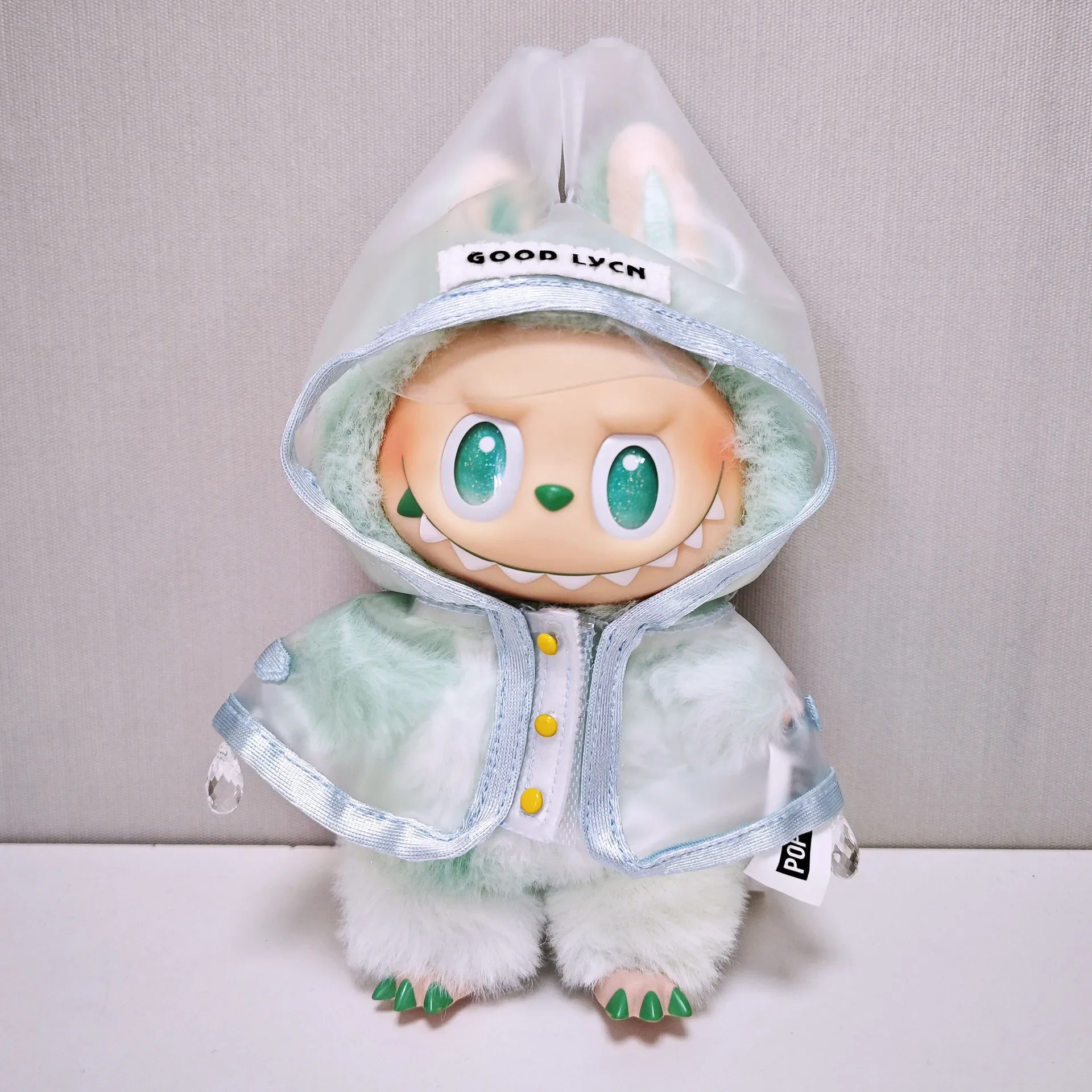 2 peças para roupas labubu de 15/17cm, boneca monstro, roupas transparentes, sapatos, acessórios (apenas roupas e sapatos)