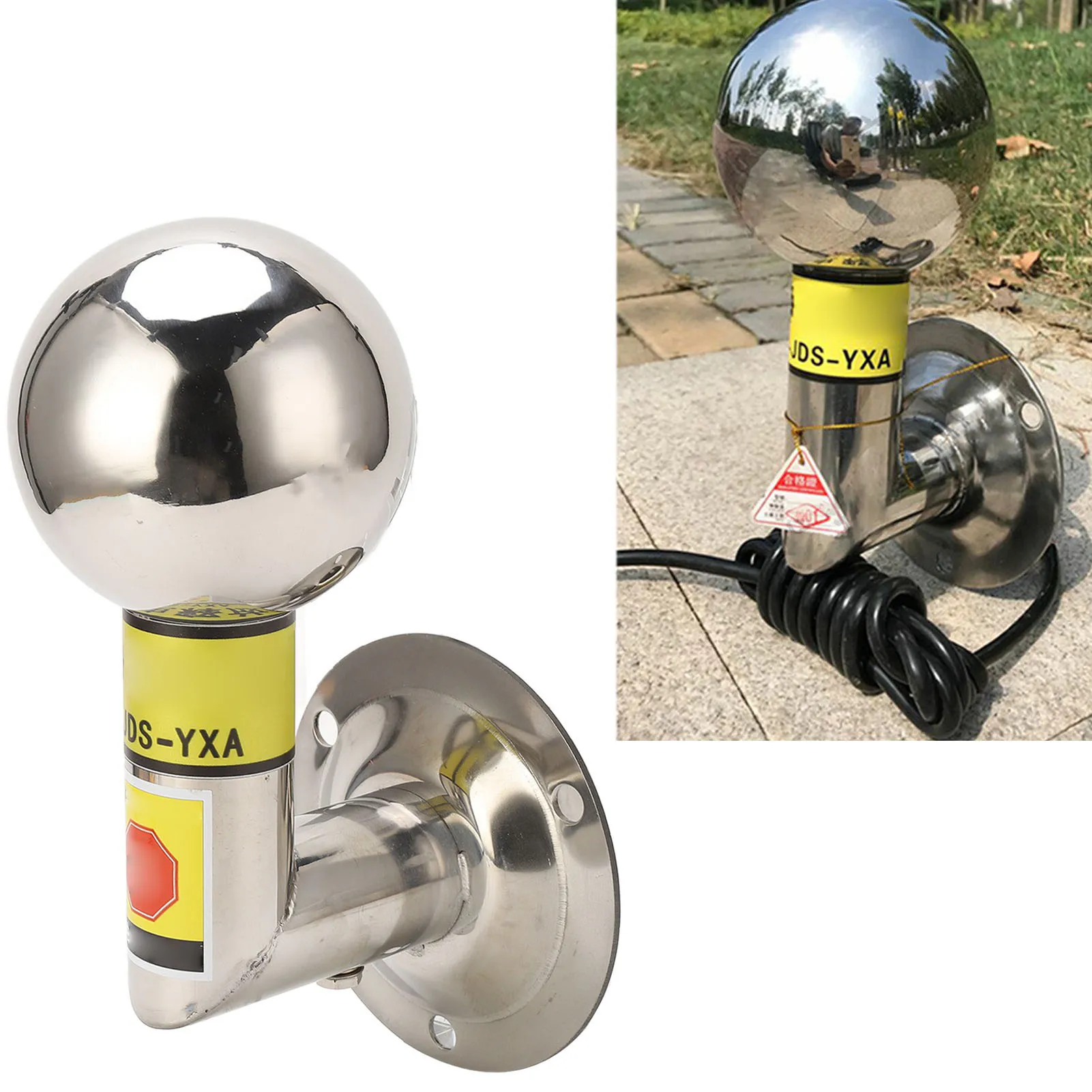 

Устранитель статического электричества с тела, быстродействующий, настенный, сенсорный, L-образный, с шариком для снятия статического заряда с тела