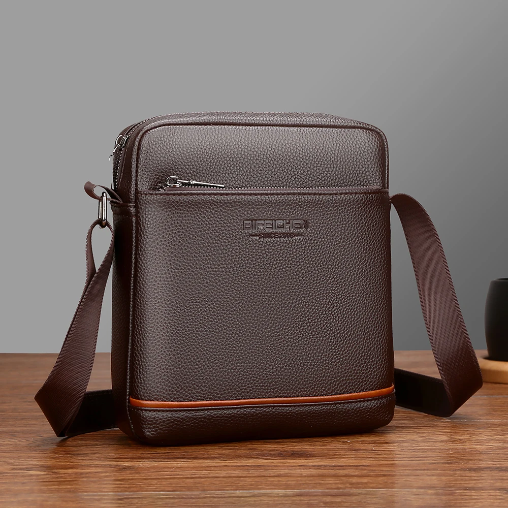 Men PU Leather Crossbody Bag B - огляд і ціна Leatherwork Letters