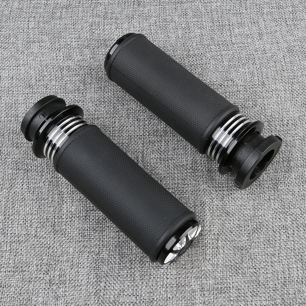 Motorcycle Black Electric Handle Bar Grips 1\