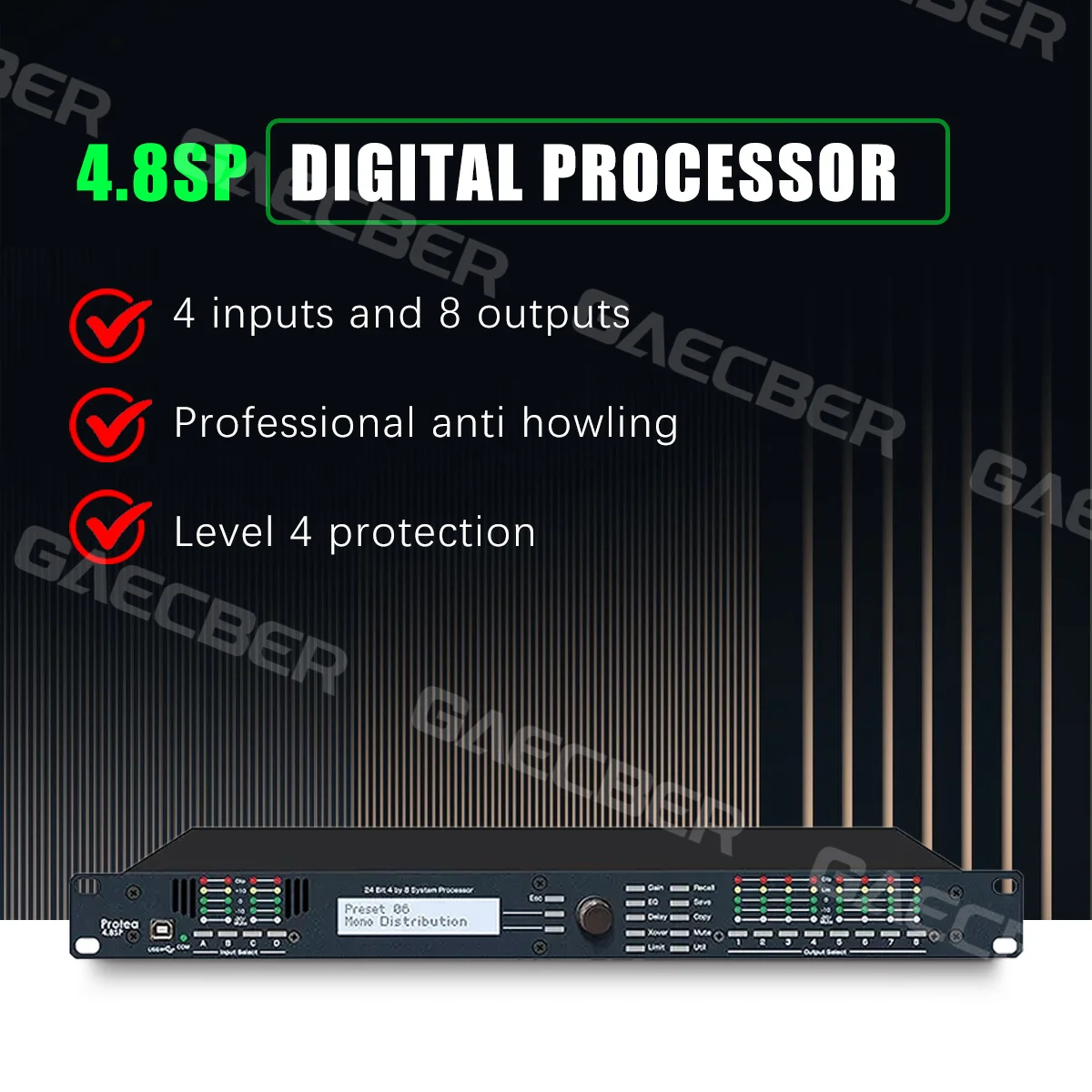 4.8SP Digital Speaker Audio Processor Original Software Output Professional Sound System