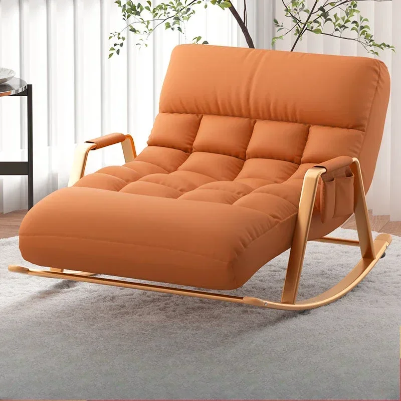 Nordic Comfort Recliner Chair Style Balcony Design Armchair Rocking Chair Comfy Luxury Poltrona A Dondolo Bedroom furniture