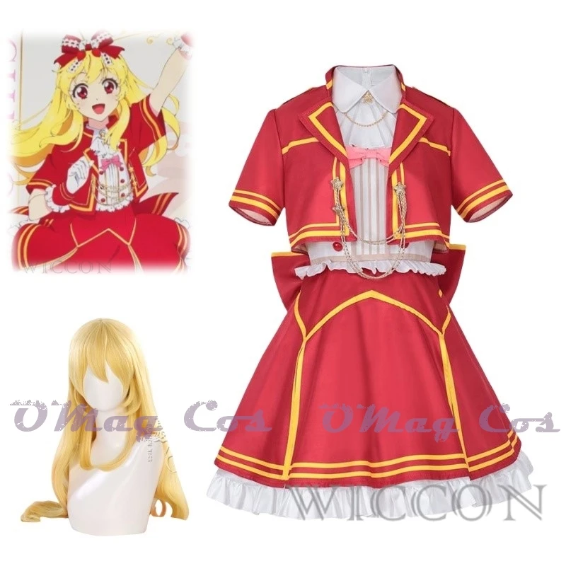 

Aikatsu! Костюм и аксессуары для косплея Hoshimiya Ichigo, топ-идол, красное платье-Униформа, рождественский подарок, милые платья принцессы для девочек