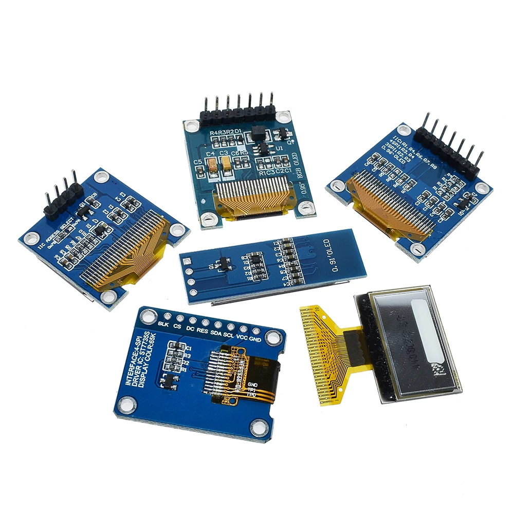 Branco amarelo azul cor 4pin 7pin128x64 oled lcd led tft módulo de exibição para arduino 0.91 0.95 0.96 i2c iic série novo original