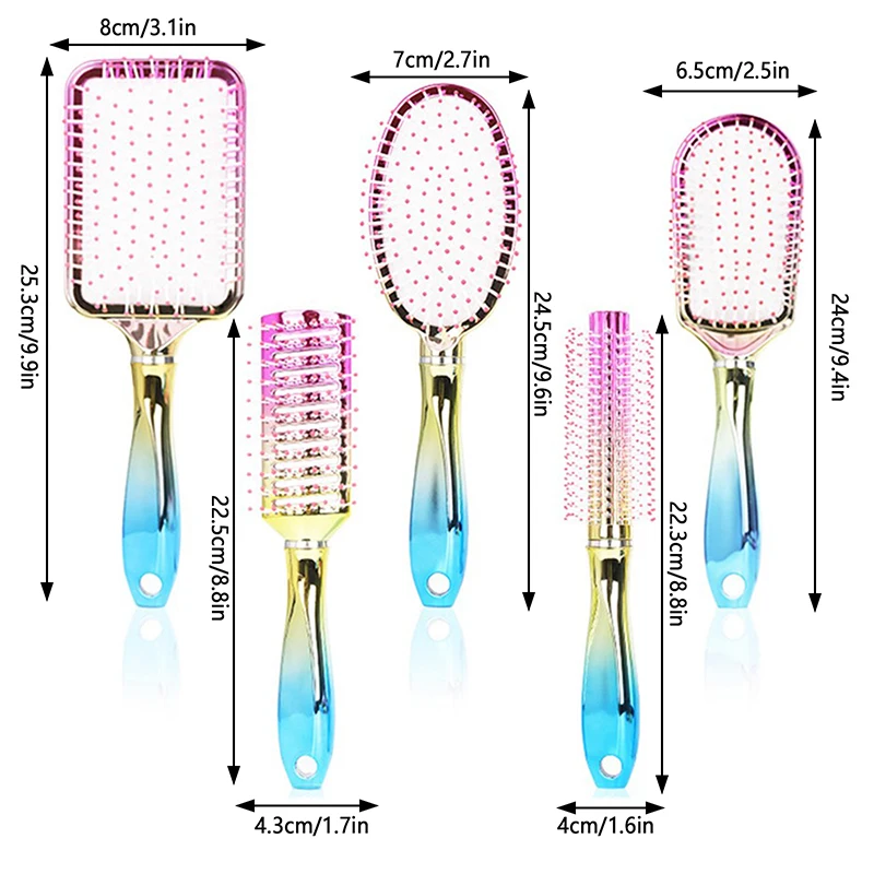 Luxury Plated Airbag Massage Comb Scalp Care Female Curly Hair Household High-grade Anti-static Hair Loss Makeup Comb