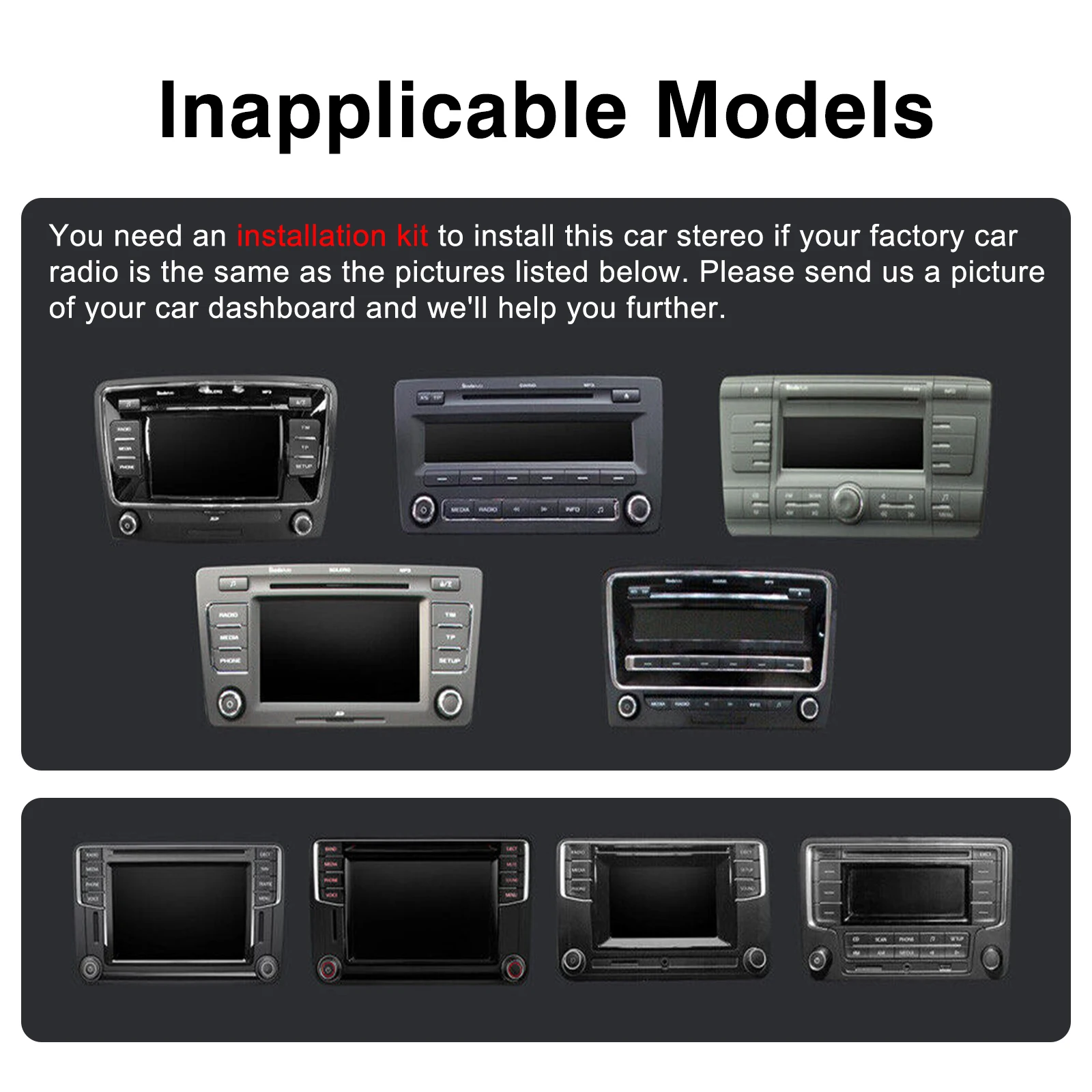 Anyfar for VW 7inch Universal Car Stereo CarPlay Head Unit Bluetooth FM Radio GPS for VW Passat Golf MK5 MK6 Jetta T5 EOS POLO