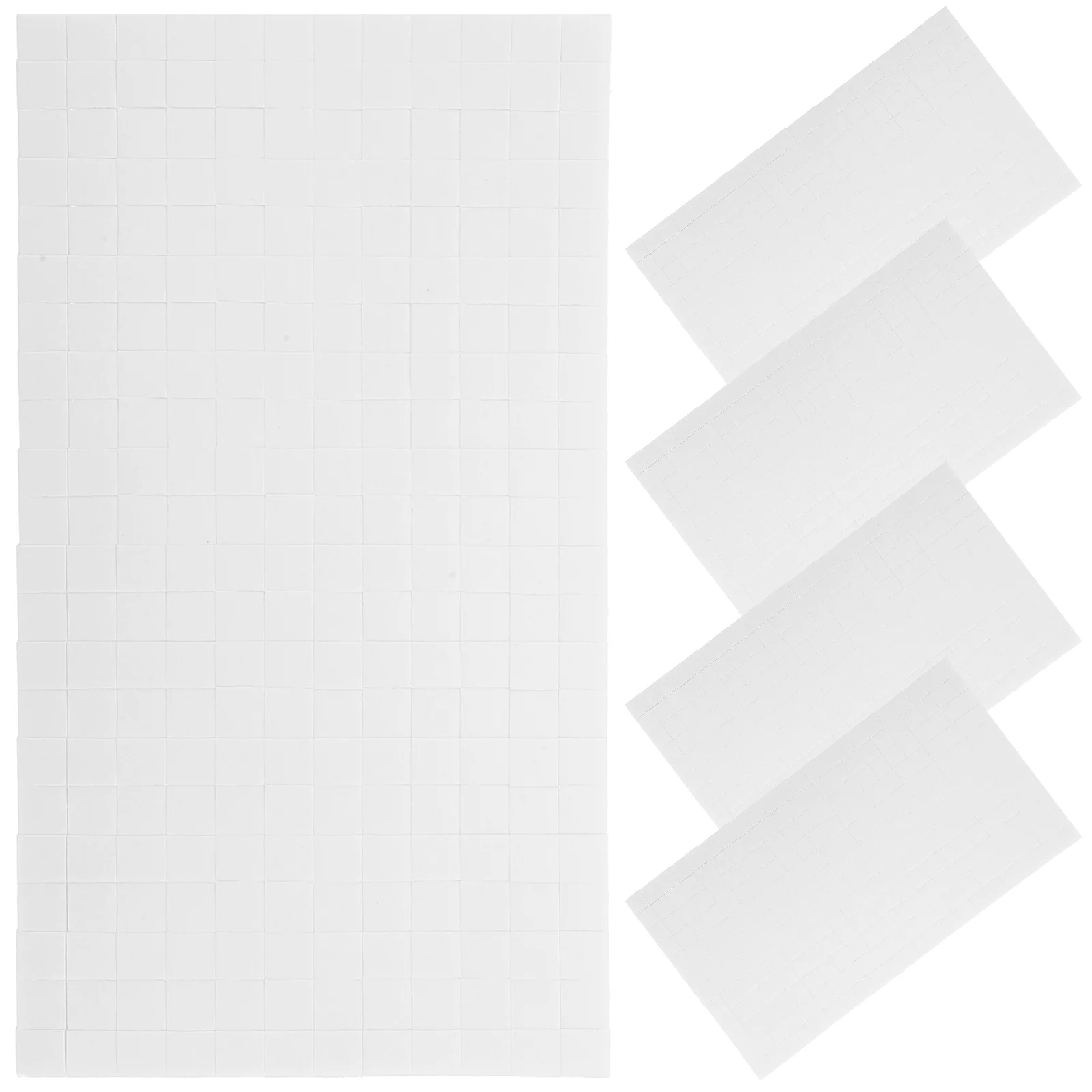 

5 Sheets Foam Square Stand White Out Tape Dual Adhesive Dots Squares for Crafts Double Sided Small Office