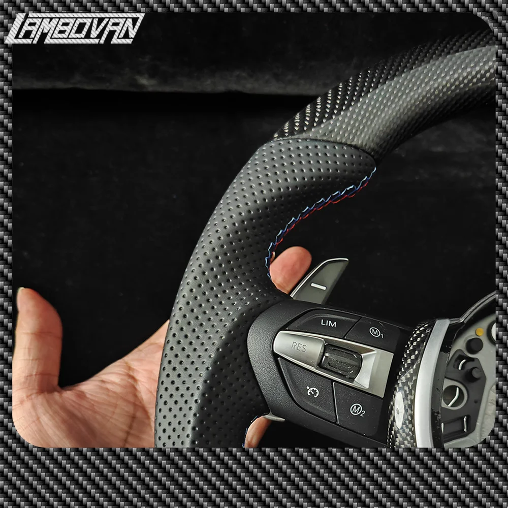 Real Carbon Fiber Steering Wheel for BMW E90 E60 E81 E82 E87 E88 E91 E92 E93 E61 E84 E70 E72 E71 E92 E93 M3 M5 X5 X6 X5M X6M