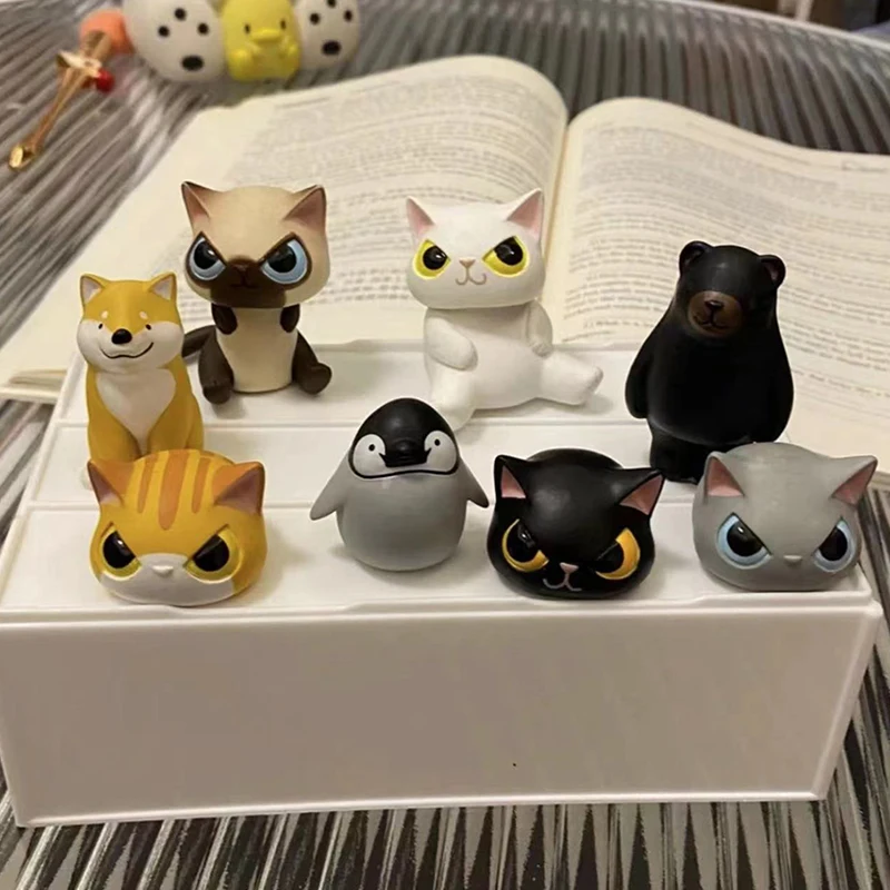 1/6pcs Cartoon Pretend Cat Model Small Statue Car Pendant Crafts Figurine Microlandscape Model Ornament Desk Garden Decorat Toy